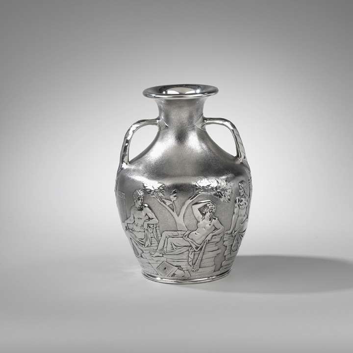 A Victorian silver Portland Vase